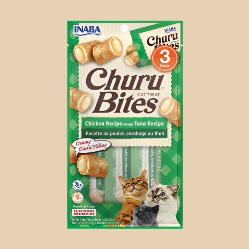 Inaba Churu Bites 3pk (cats) - Chicken with Tuna