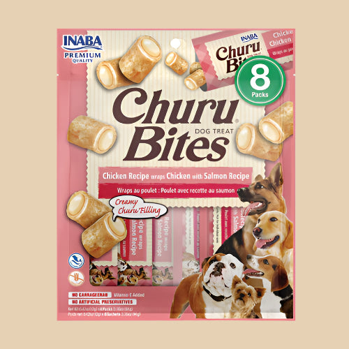 Inaba Churu Bites 8pk (dogs) - Chicken with Salmon